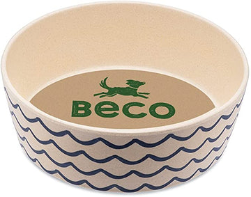 Beco Pets Bamboo Printed Save The Waves Dog Bowl